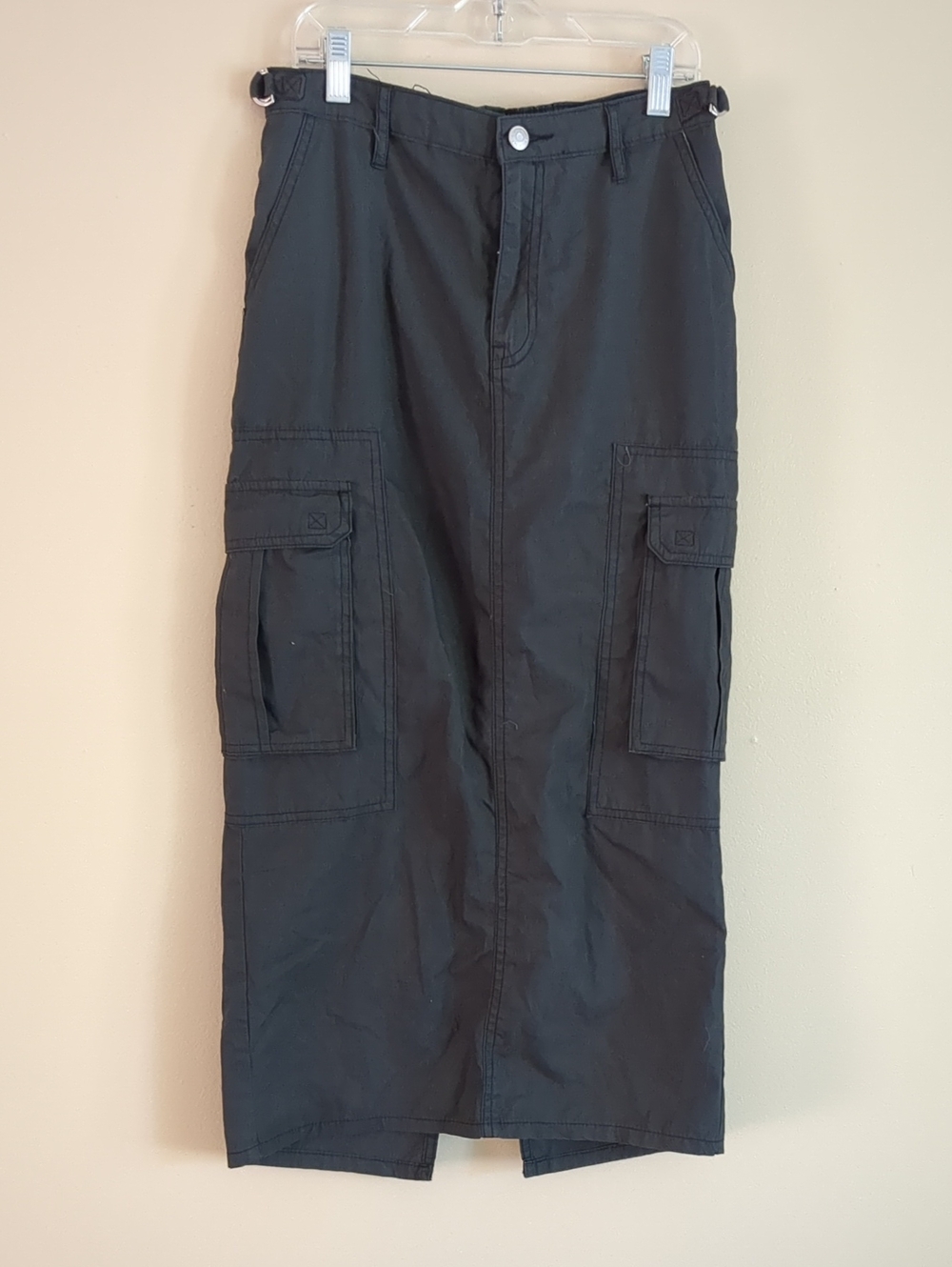 XXS Wild Fable Cargo Midi Gray Skirt Back Slit